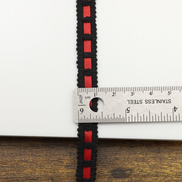 Lace Gothic Choker Adjustable Length Black with Red trim (#73) - Picture 8 of 8